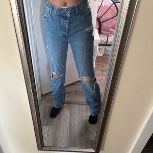 Boyish Blue Boyfriend Jeans Distressed Vintage